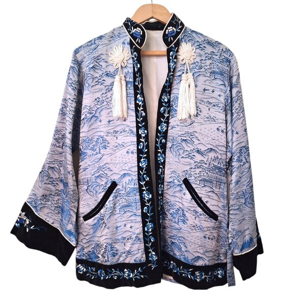 Mount Antelope Vintage brocade jacket fully lined size medium - Picture 1 of 14